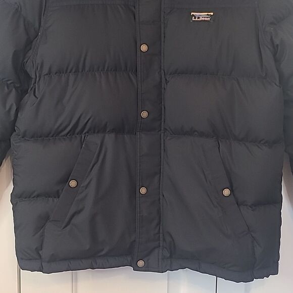 L.L.Bean Mountain Classic Water Repellant Down Puffer Jacket Black Size L - Picture 4 of 14